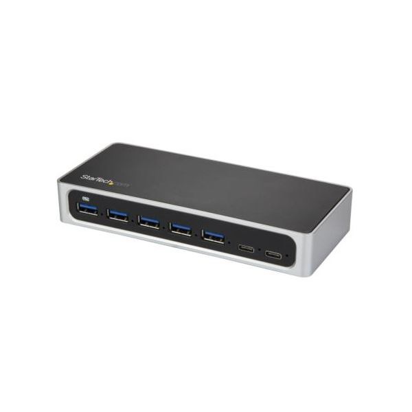 StarTech.com 7ポートUSB-C接続ハブ USB-Ax5口／Cx2口 USB 3.0準拠 ブラック＆シルバーHB30C5A2CSC 1個