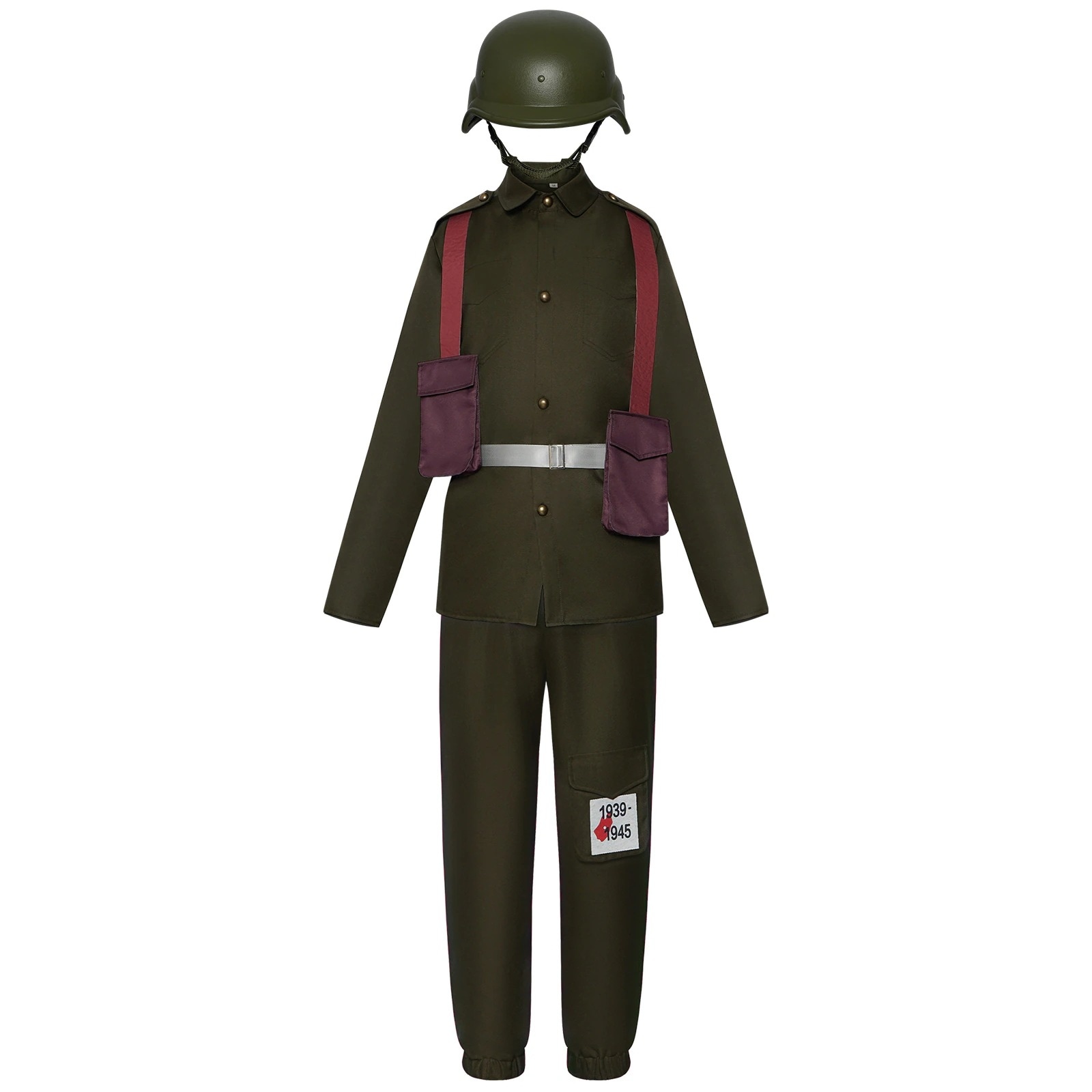 【迅速な出荷】ハロウィーン服第二次世界大戦陸軍兵士作戦服フルセットコスプレ衣装