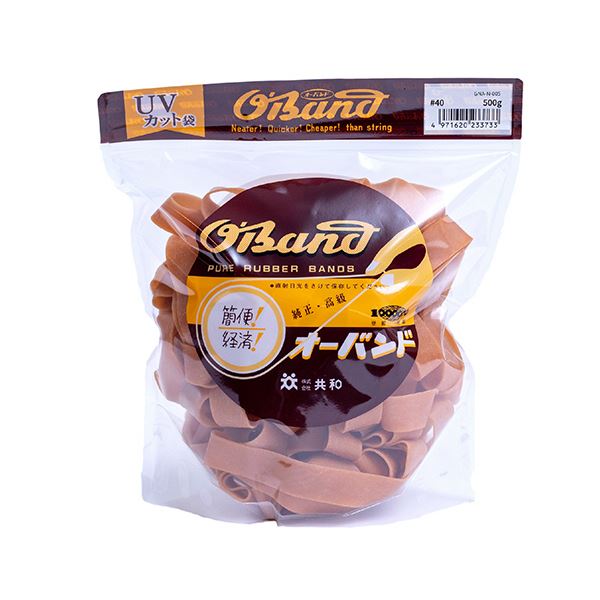 （まとめ） 共和 オーバンド#40 内径101.5mm 500g入 透明袋 GNA-N-005 1袋 [x3セット]