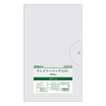 オルディ ランドリーバッグLDPE グリーン100P×10冊 Q00166003