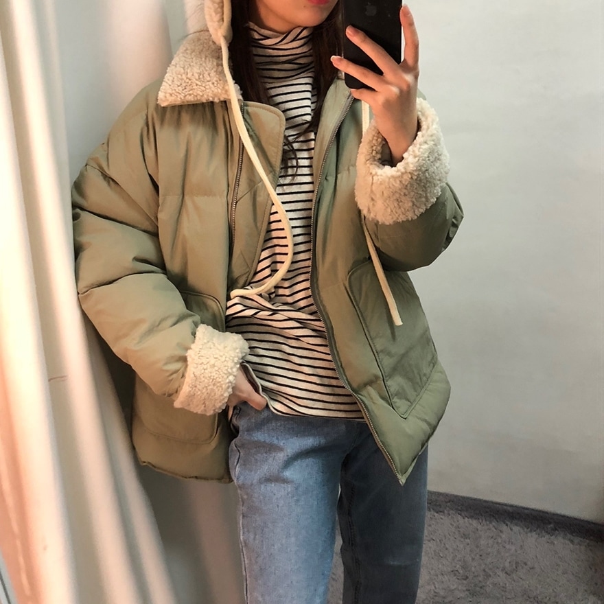 ボア カラー ダウン