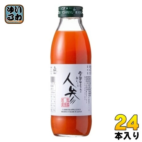 いち粒 雪国生まれのおいしい人参ミックスジュース 350ml 瓶 24本 (12本入×2 まとめ買い) 野菜ジュース