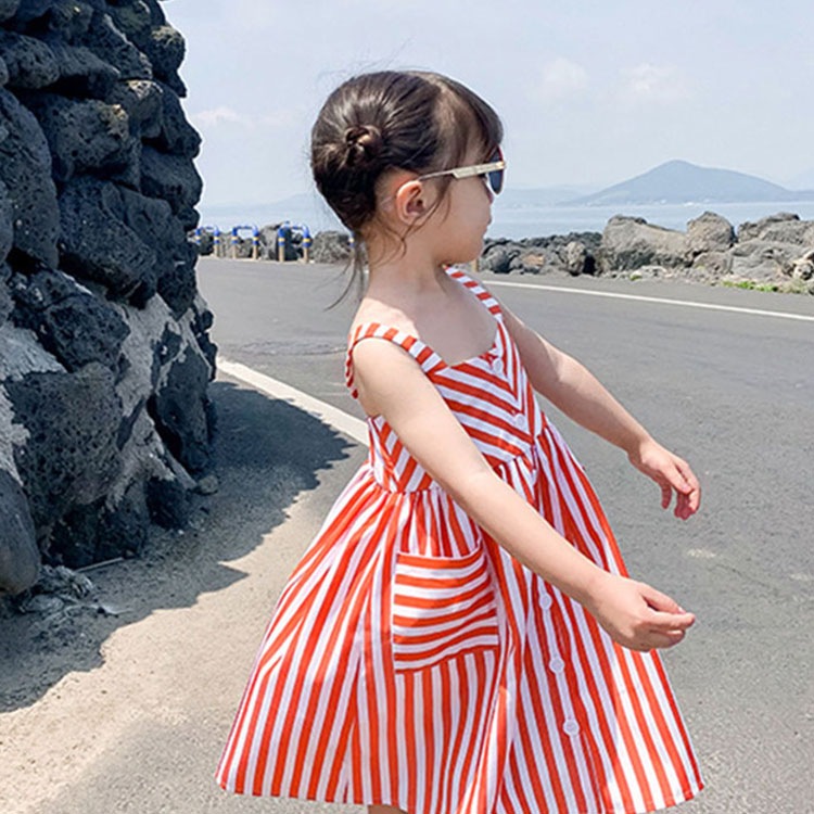 韓国子とも服 子ともワンピース 子とも服 キッズワンピース 春夏 ノースリーブ 卒園式 キッズカジュアル ストライプ 可愛い 入学式 ランキング22 卒業式