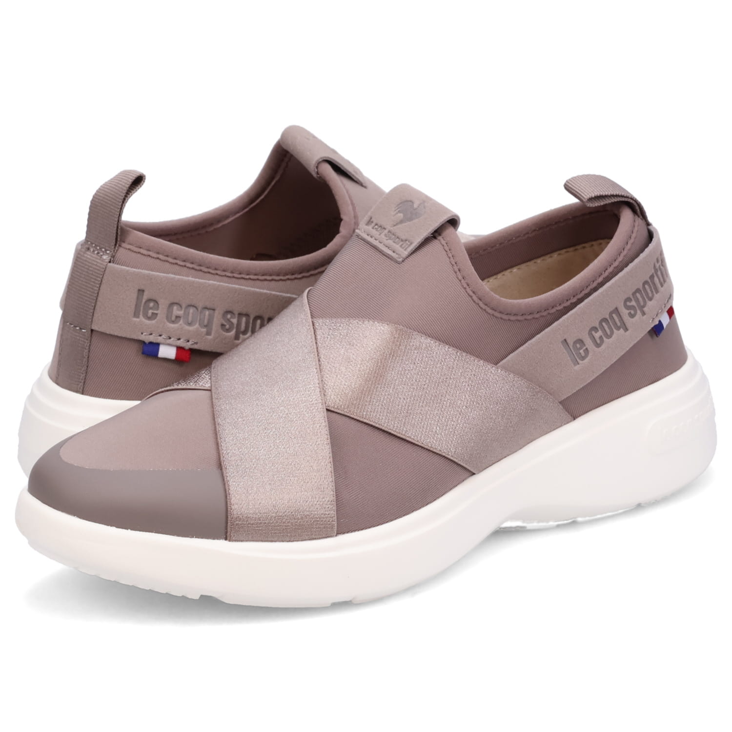 スニーカー スリッポン ラ ローヌ レディース グレー QL3VJC06GY