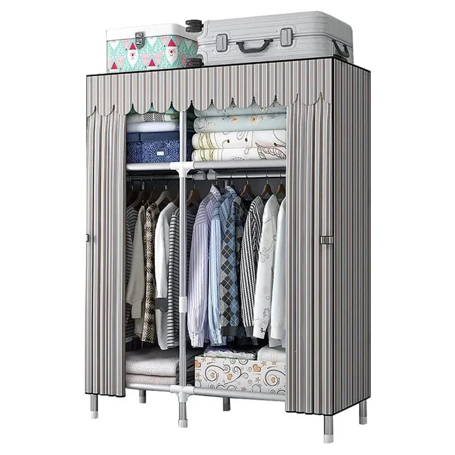 【自社生産】ワードローブ クローゼットハンガー 大容量 カバー付き タンス クローゼット 不織布 シンプル収納棚 整理タンス クローゼットハンガー おしゃれ 組み立て式 省ス 7,857円