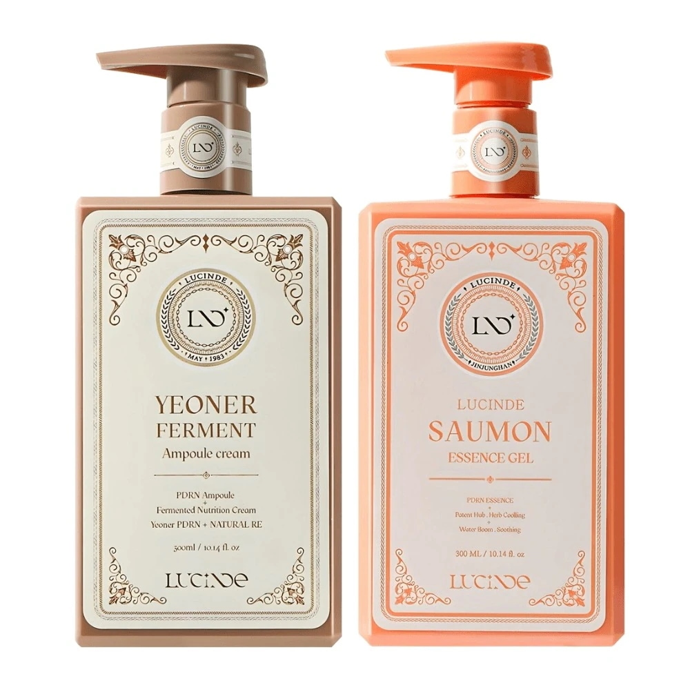 PDRN サーモン 特許発酵 アンプル クリーム 300ml + PDRN サーモンエッセンス ジェル 300ml /コラーゲン/保湿/水分