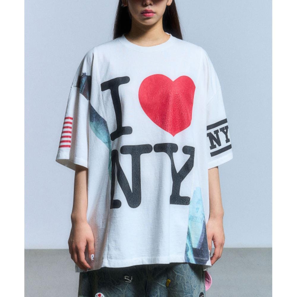 SCHISM INDUCING FAKE REWORKED T SHIRTIVORY SB4TS21IV