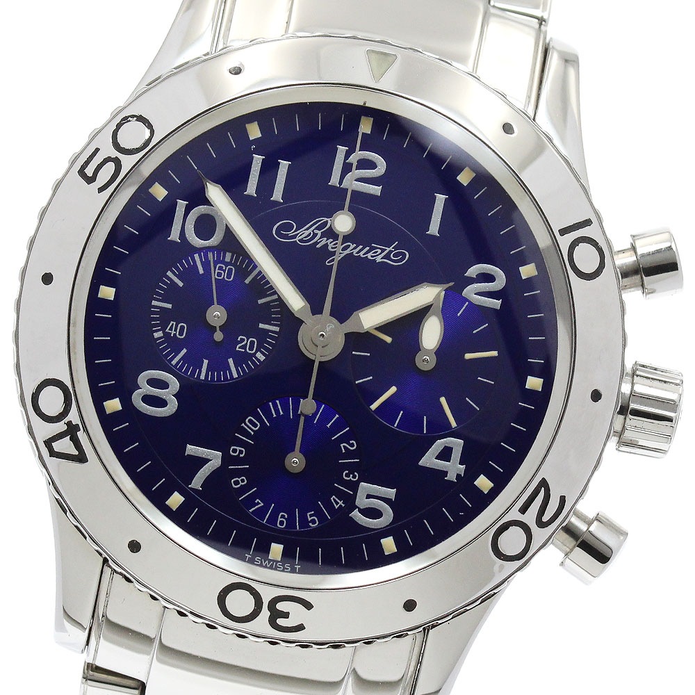 ブレゲ Breguet 3807ST/J2/SW9 アエロナバル タイプXX クロノグラフ 自動巻き メンズ 良品 _934221【中古】