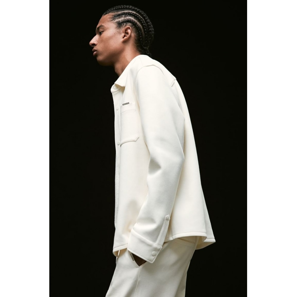 H&M レギュラーフィットシャツジャケットクリーム