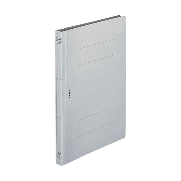 (まとめ) ライオン事務器 フラットファイル(環境)樹脂押え具 B5タテ 150枚収容 背幅18mm グレー A-523KB5S 1セット(10冊) (×20セット)