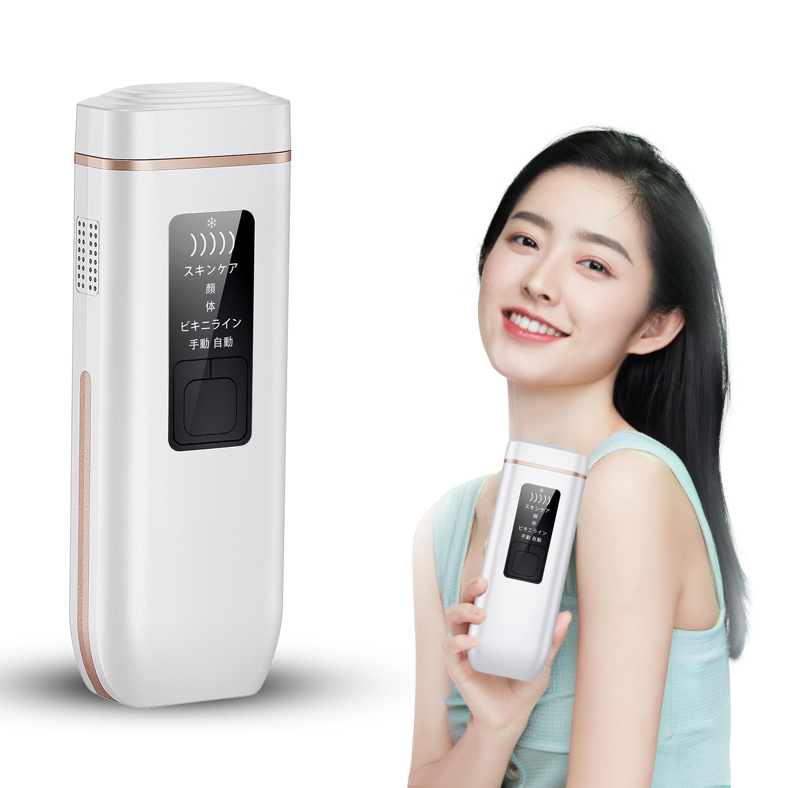 Ni Zmir 脱毛器 vio対応 冷却機能付き メンズ 髭 IPL 無痛 脱毛 照射回数無制限 5種類モード 手動/自動 身適用 家庭用 光脱毛器 光美容器 光エステ 軽量 レディース 男女兼用 ワ