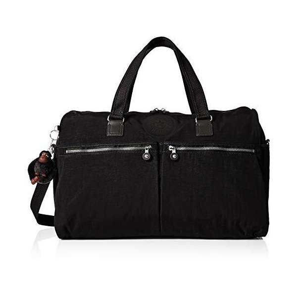 Kipling Women s Itska Duffle， Essential Travel Bag， Multi Pocket， Zip Closure， black， One Size 並行輸入品
