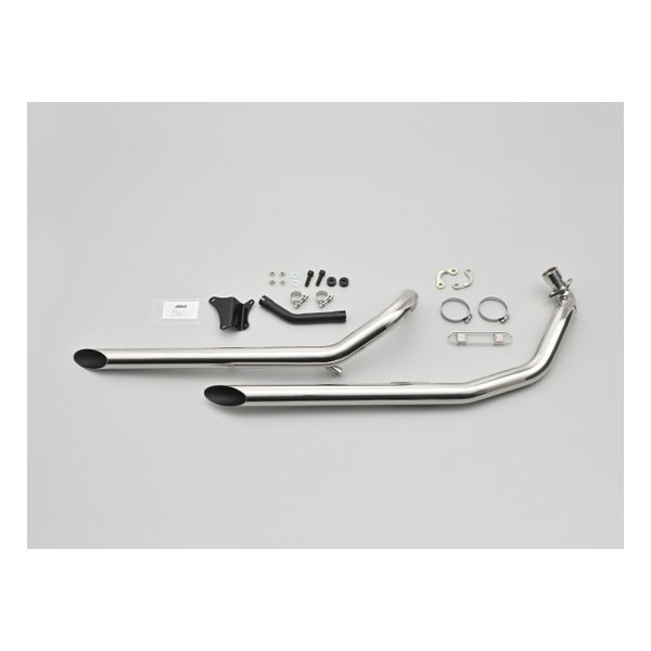 ドラッグスター/クラシック400 96-08 専用 ステンレス製 ドラッグパイプマフラー D30096