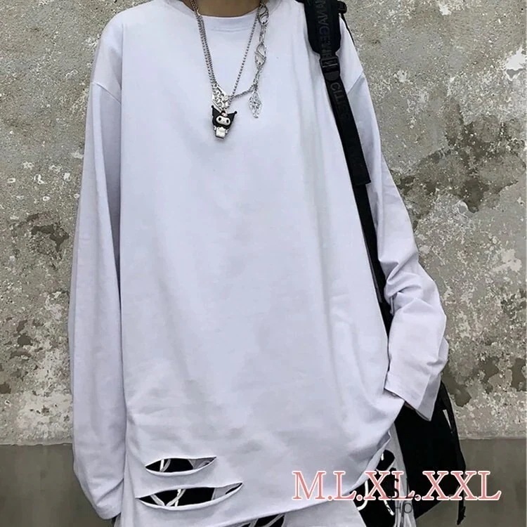 tシャツ レディース 春 長袖 大きいサイズ ロング カットソー ロンティー 裾カット入り 無地 ト