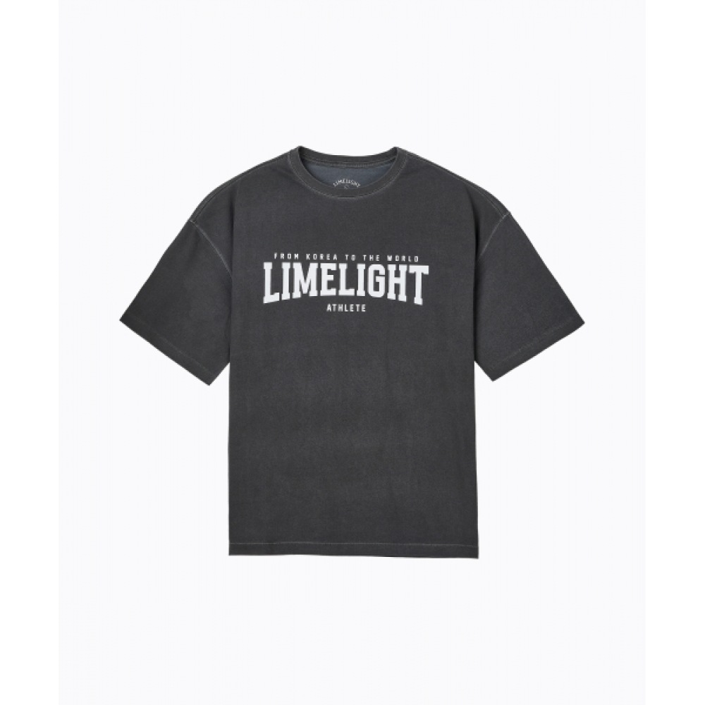 ライムライトアパレル LIMELIGHT ビッグロゴクーリングオーバーサイズ Tシャツ (チャコール/ホワイト)