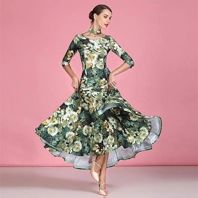 ダンスウェア ステージ衣装 競技会 競技用 レディース ワンピース パーティー舞台衣装 演出服 社交今日は30パーセント