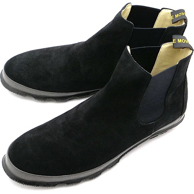 メンズ ブーツ SPM-469 [SPM469-05] 日本製 スピングルムーヴ サイドゴア 撥水 カウレザー ブラック