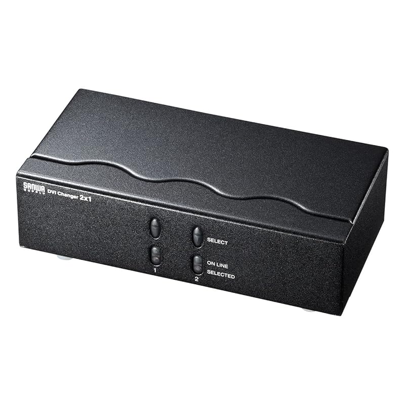 即納：サンワサプライ(Sanwa Supply) ディスプレイ切替器(DVI24pin用)・2回路 SW-EDV2N2 ブラック