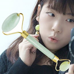 天然石 美容ローラー 美顔マッサージローラー 天然石ヒスイ 翡翠 フェイシャルマッサージ マッサージストーン ローラー パワーストーン美顔ローラー コロコロ