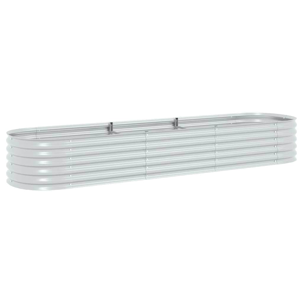 ガーデンレイズドプランター 320x80x44cm 亜鉛メッキ鋼製 シルバー 16,002円