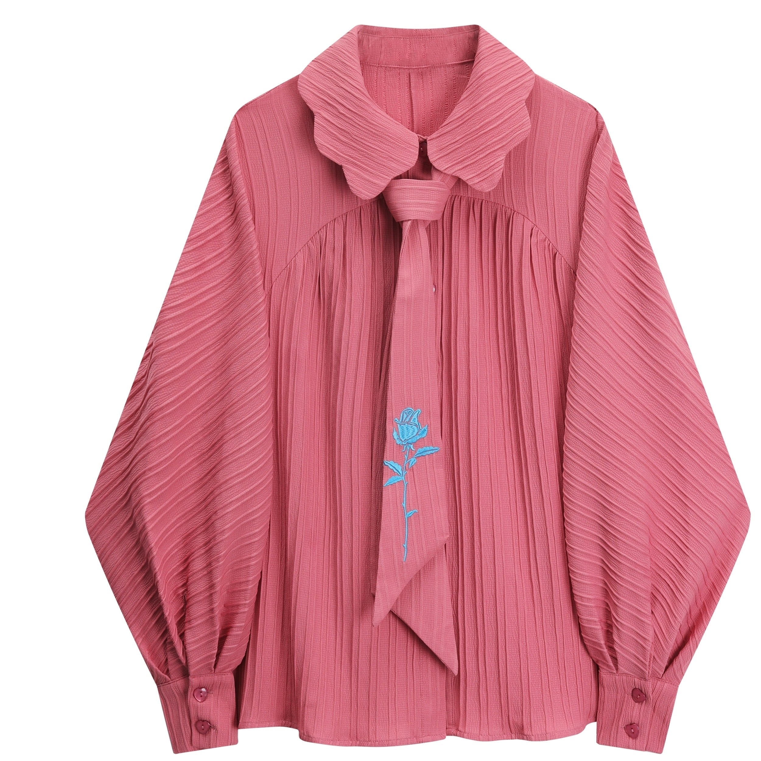 3Dストライプピン刺繍ネクタイ付きシャツ 1color プレゼント 個性的なデザイン ステージ衣装 演出衣装 イベント こせい 個性 特徴あり 新作 TV 主演 ステージ衣装 舞台 おしゃれ