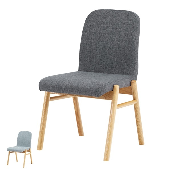 ダイニングチェア チェア 座面高45cm 布張り ファブリック 木製 天然木 椅子 イス 北欧 ダイニングチェアー いす チェアー 食卓椅子 リビングチェア 布製 おしゃれ 腰掛け アッシュ