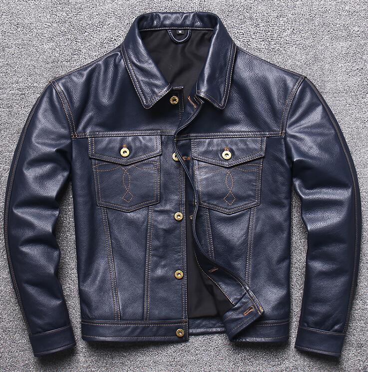 【限時優惠】高級感メンズジャケット 男性ライダース ジャンメンズ 本革 牛革 男子ライダース レザージャケット アウターショートコートブルゾン防寒 防ブルー 海外通販