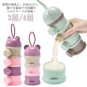 【8月新作】ミルクストック ミルクケース 大容量 携帯便利 ミルクボックス 離乳食保存容器 哺乳びん ベビー用品 収納ボックス 保存容器 持ち運びしやすい 粉ミルク容器 小分け 調乳ケース 外出 ギフ