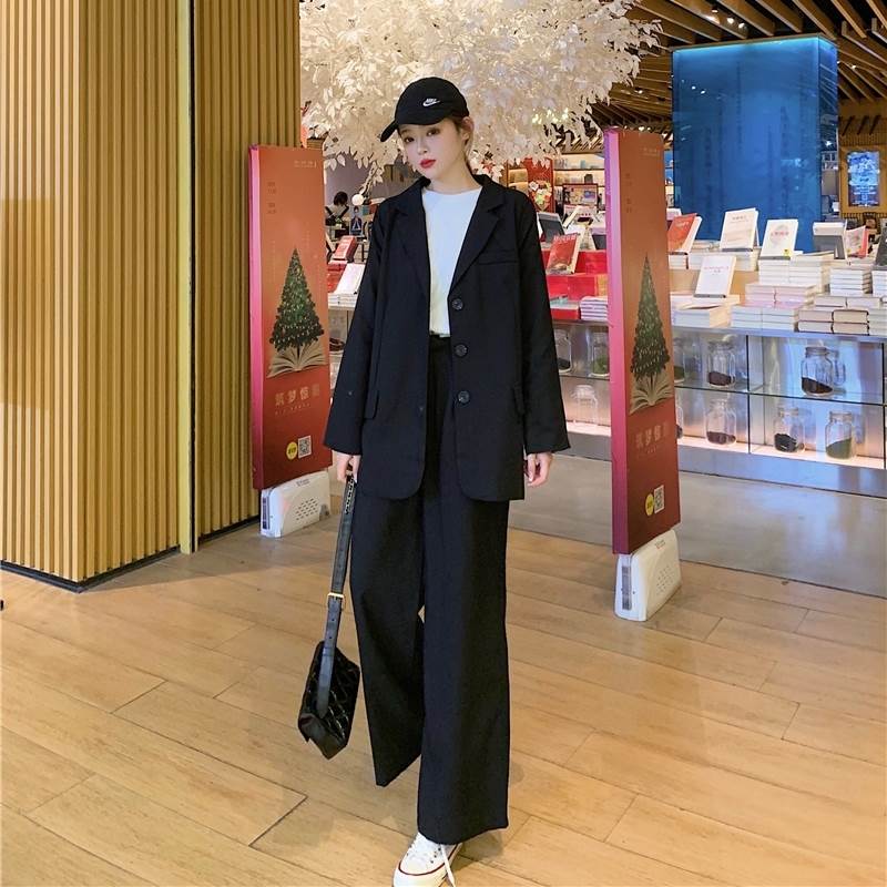 2色 セットアップ スーツ フォーマル パンツ スーツ タック ブラック ベージュ レディース べっ甲ボタン かっこいい ジャケット 上下セット シンプル 長袖 大人可愛い きれいめ シンプル 上品