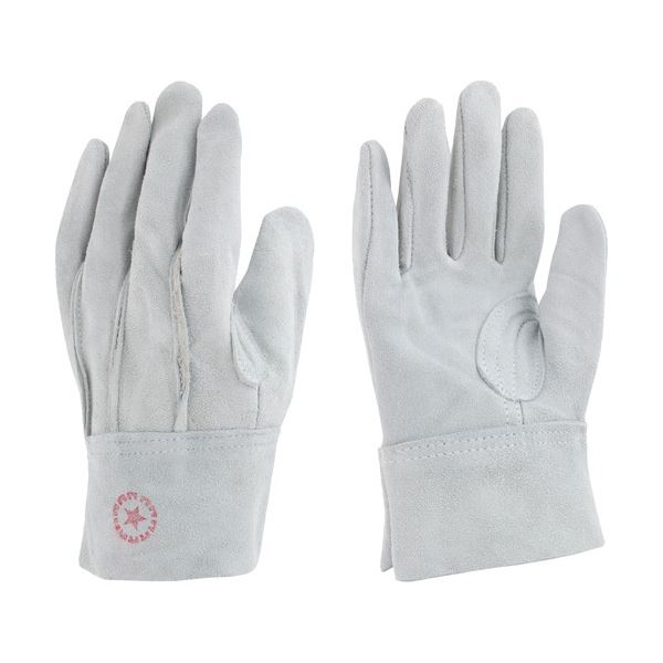 （まとめ）東和コーポレーション 牛床革 M-A パチ付（外縫い） グレー 452 1双[x3]