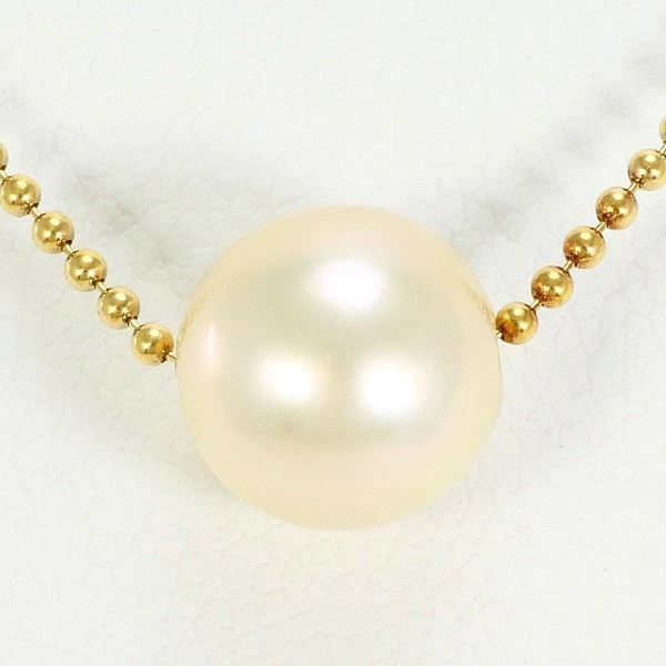 K18 18金 YG イエローゴールド ネックレス パール(真珠) 約40cm ジュエリー 中古