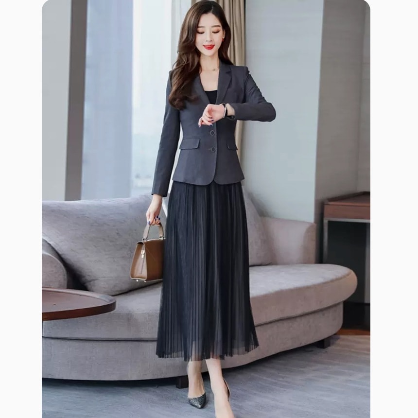 ドレス スーツ セット スカート ジャケット 上着 長袖 スリム タイト 細身 ストレート かわいい 可愛い きれいめ シンプル カジュアル 上品 おしゃれ お洒落 かっこいい 可愛い 8,947円