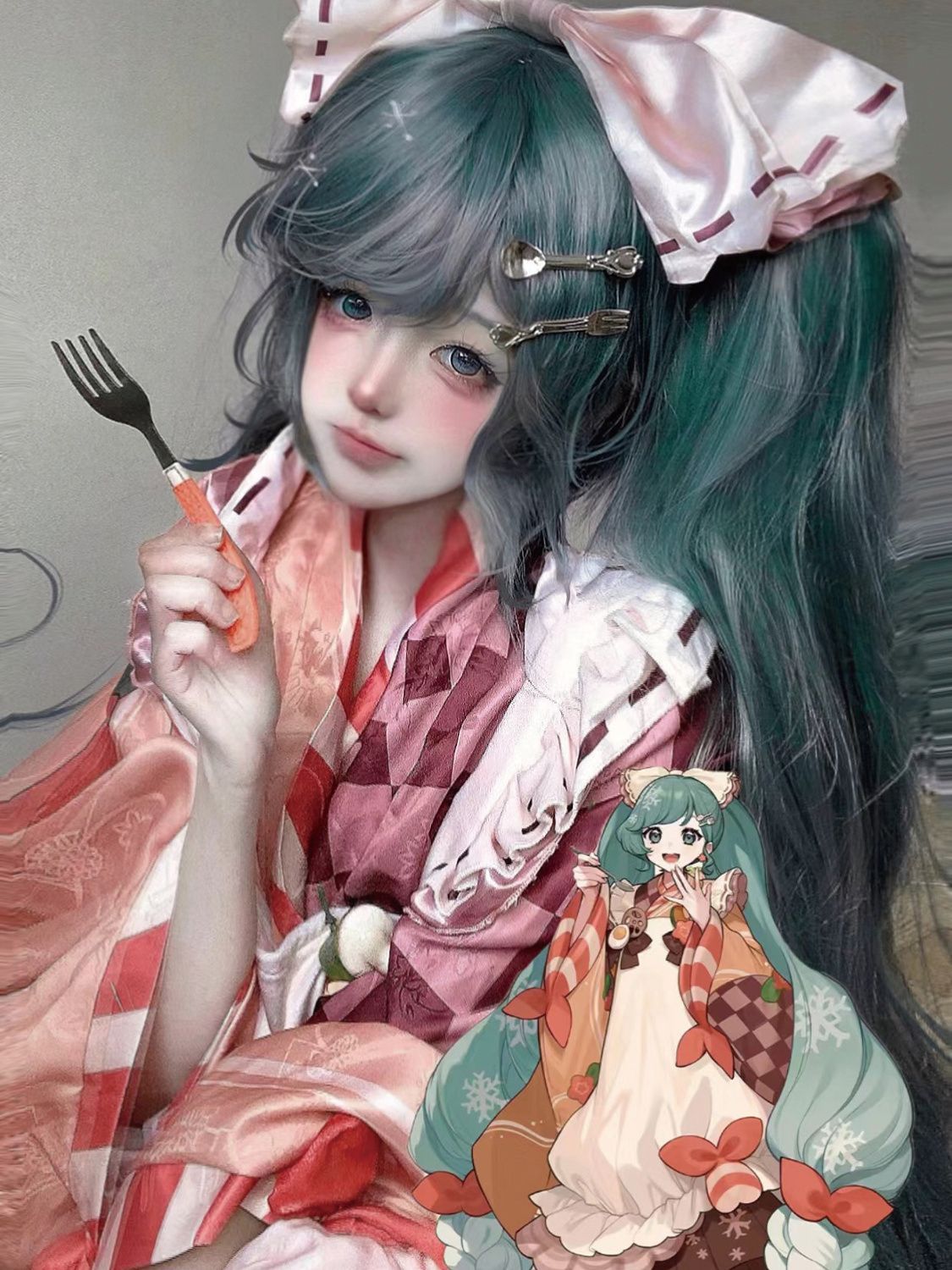 初音ミク少女ミク雪初音2024フルセット雪ミク美食女初音コス衣装二次元