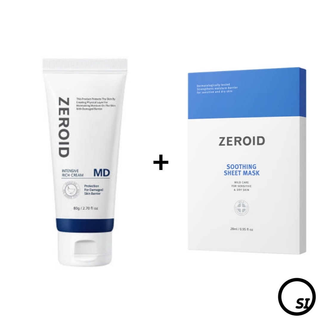 【SET】インテンシブ リッチクリーム エムディ MD 80g + スージングシート マスクパック 5枚