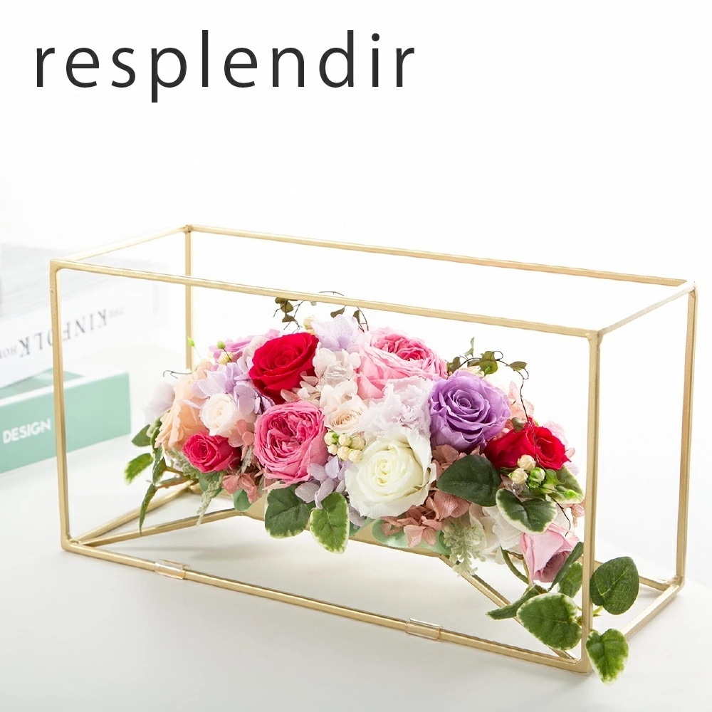 プリザーブドフラワー 開店祝い 開業祝い 新築祝い 【resplendir レスプロンディール】 敬老の日 プレゼント 退職祝い 卒業祝い 結婚祝い 結婚記念日 誕生日プレゼント 還暦祝い 古希祝い