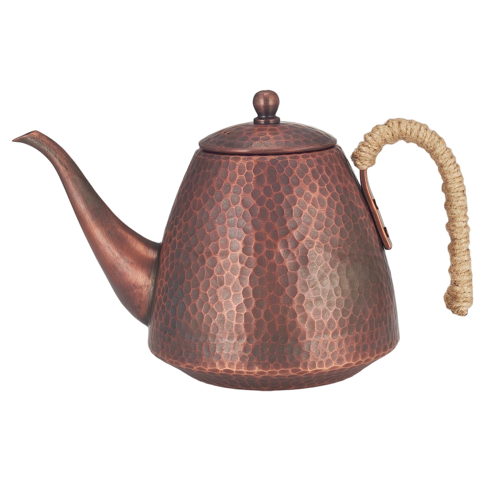 純銅 ドリップポット 喫茶店 650ml 手作り 銅 ポット 細口 コーヒーケトル おしゃれ ハンドドリップ用 カフェ用品 キャンプ アウトドア対応 銅製ケトル 無塗装 銅やかん 純銅ティーポット