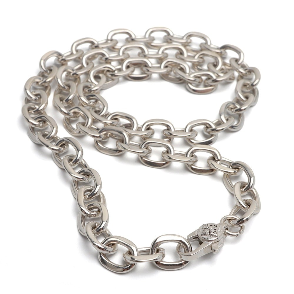 925 あずきチェーンネックレス 幅8mm [cs050]