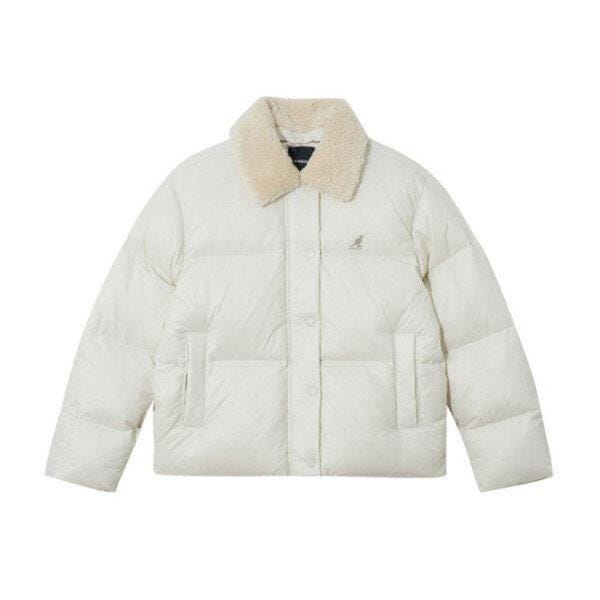 M パディング CQK KRFW-JP81770IV ウーマン シアリング カラー ダウン ジャケット 8177 アイボリー