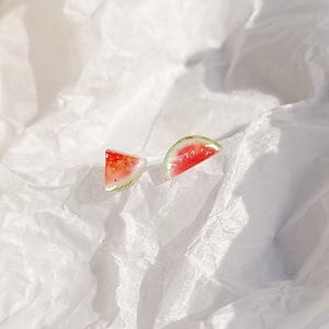スイカ樹脂イヤリングかわいいニッチユニークなデザイン果物のイヤリングのセンス段落スターリングシルバーのイヤークリップイヤリング女性のシニアセンス