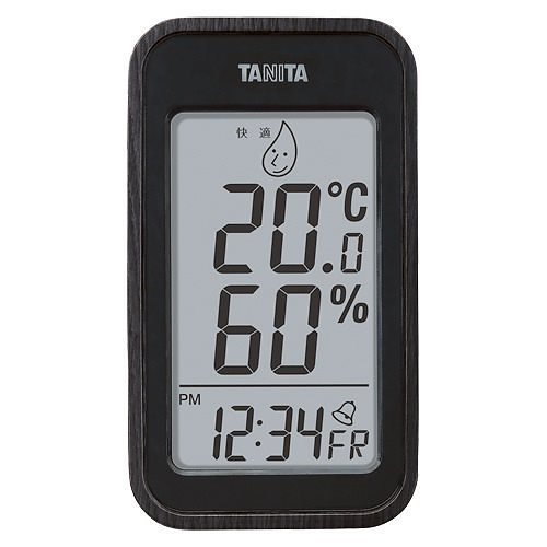 （まとめ買い）デジタル温湿度計 ブラック TT-572BK [x3]
