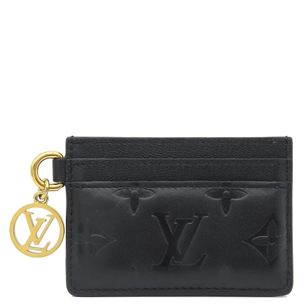 ルイヴィトン カードケース ポルトカルト クッサン ラムスキン ノワール ゴールド金具 黒 モノグラム エンボス LVサークル M82748 RFID【中古】 40,170円
