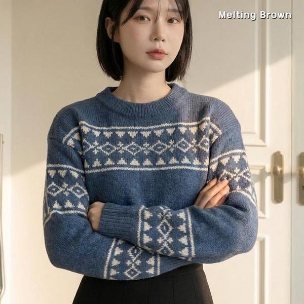 女性ルーズフィットニットプルオーバースウェットPR26