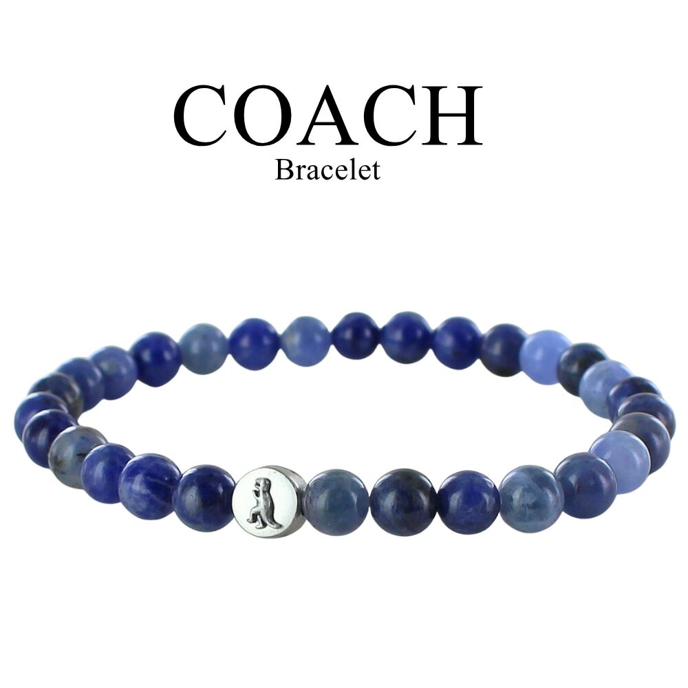 コーチ ブレスレット レディース シルバー925 ブルー ビーズ COACH ブランド アクセサリー 上品 おしゃれ 彼女 女性 ギフト 誕生日 記念日 クリスマス プレゼント ランキング お祝い