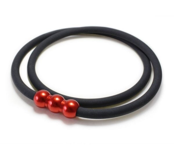 erg［エルグ］シナプスネックレス ZERO（ブラックレッド）(49cm)