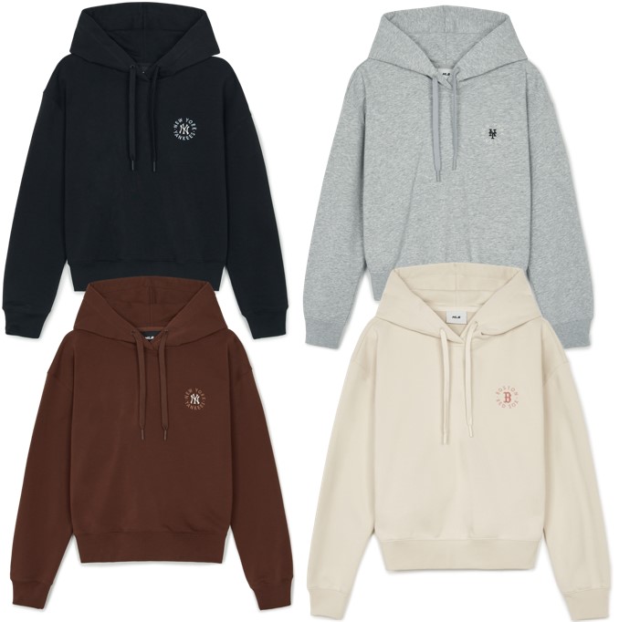 女性 ベーシック 円形ロゴ クロップドフードTシャツ