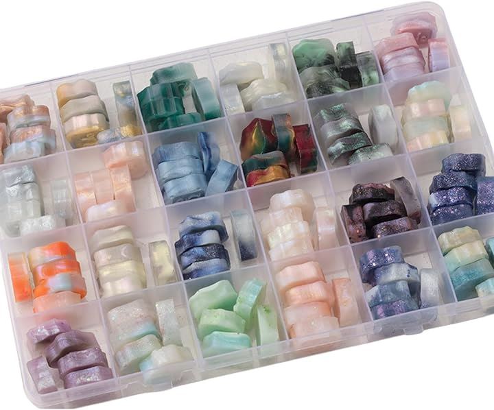 シーリングワックス 鉱石 宝石 ラメ キューブ スクエア シーリングスタンプ 封蝋 手紙 レター 結婚式 招待状((1)鉱石シーリングワックス 24色 120個 各5個) 5,377円