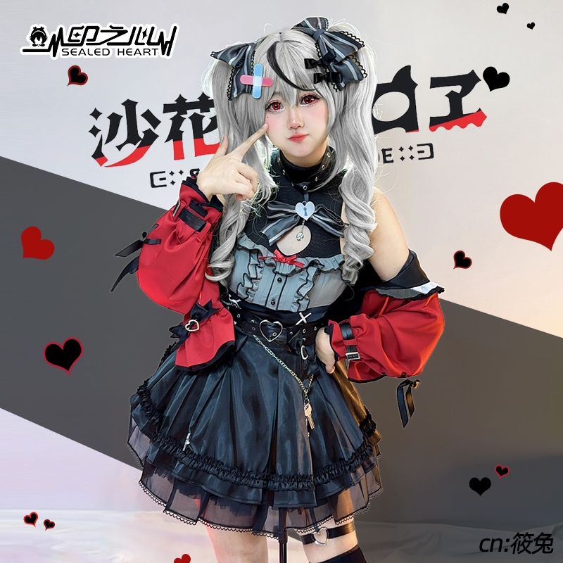 cos ホロライブ6号 サワチャ クロエ コスプレ セクシー 女性 スカート Cスーツ