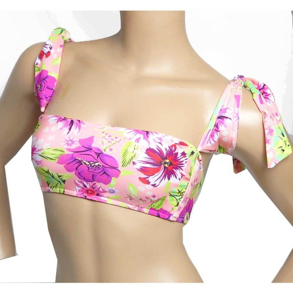 VICTORIA S SECRET 水着 RETRO FLORAL TIE OFF トップ 395503