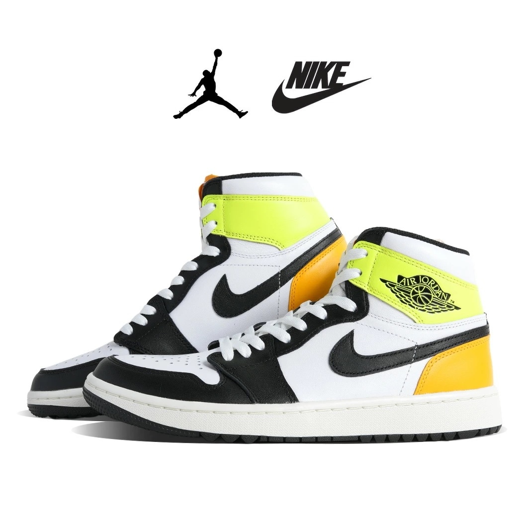NIKE ナイキ AIR JORDAN 1 HIGH GOLF エア ジョーダン ハイ ゴルフ スニーカー VOLT GOLD ( イエロー 黄色 レザー AJ1 メンズ DQ0660-105 )