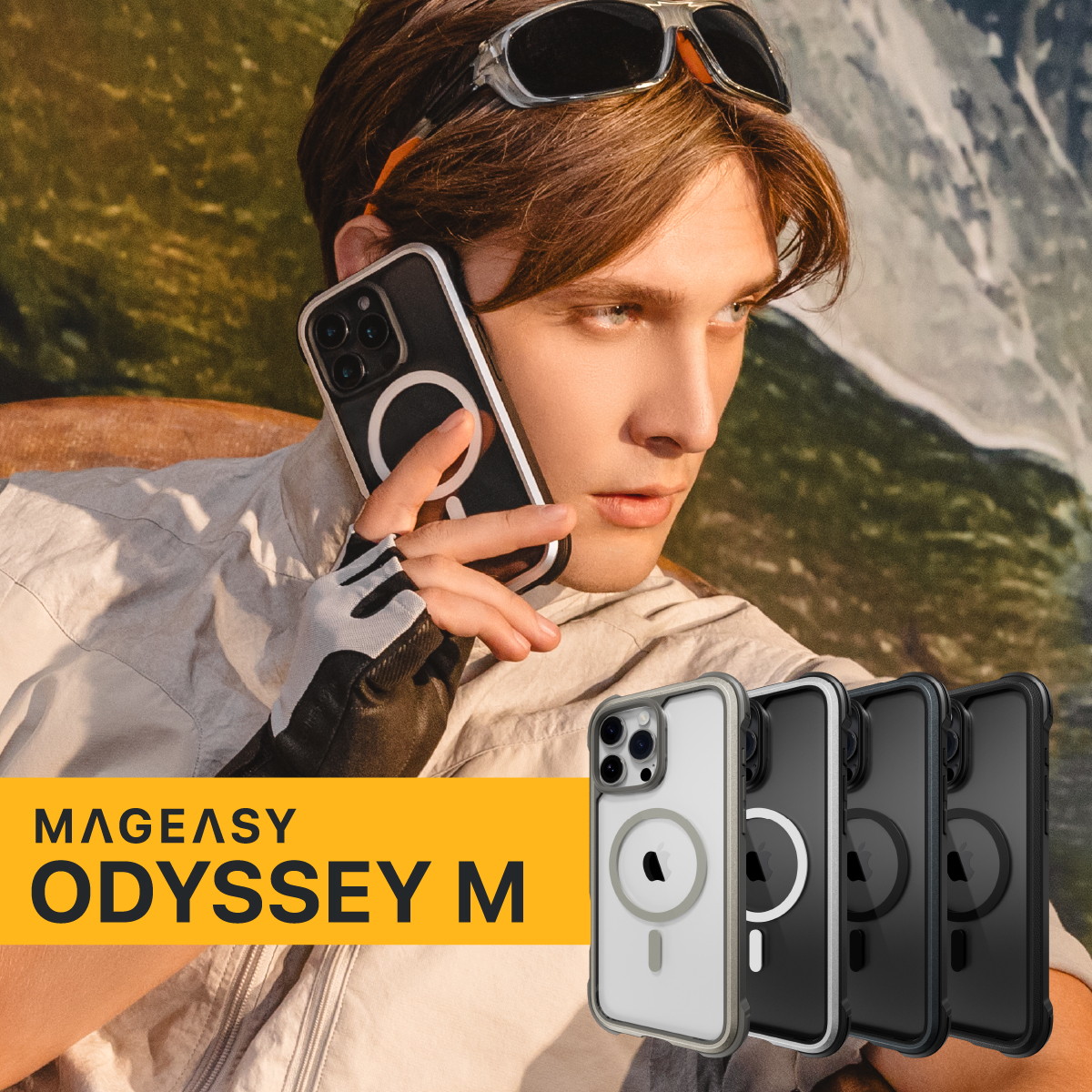 iPhone 16 Pro 対応 ケース クリア MagSafe 対応 耐衝撃 MIL規格 マグセーフ スマホケース Odyssey M